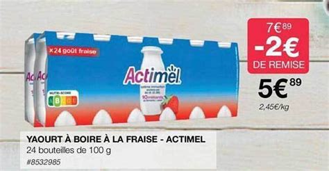 Promo Yaourt Boire La Fraise Actimel Chez Costco