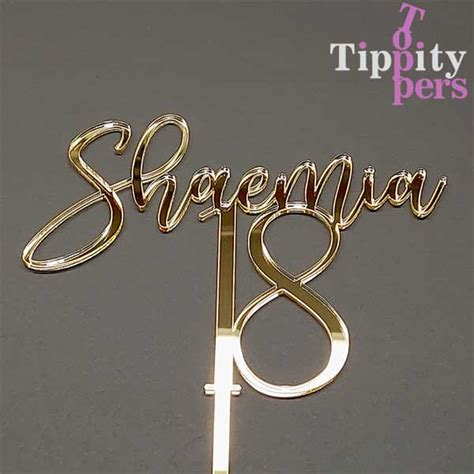 Cake Topper En Acrylique Pour Le E Anniversaire Tippitytoppers