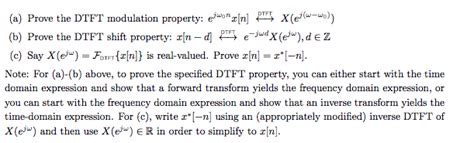 Solved A Prove The Dtft Modulation Property Chegg