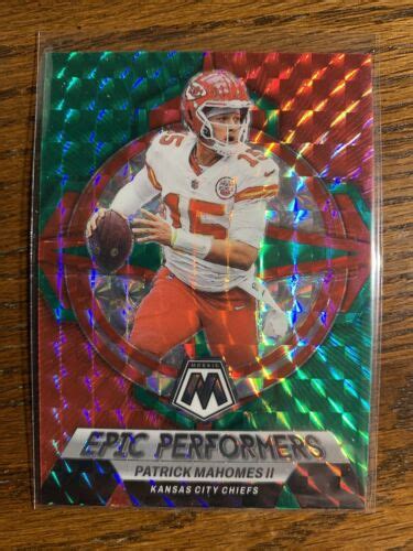 Patrick Mahomes Green Mosaic Prizm Epic Performers Panini Mosaic