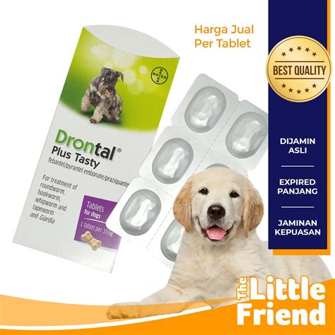 Original Drontal Plus Tasty Dog Tablet Bone Shape Dog Worm Medicine ...