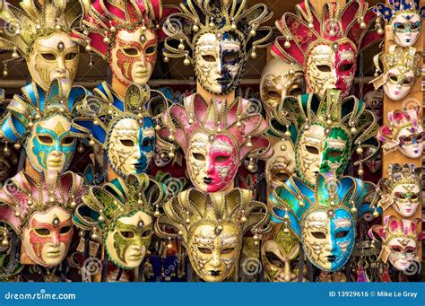 Italian (Venetian) Carnival Masks Stock Photo - Image of color ...