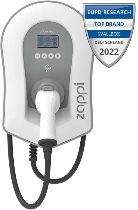 MyEnergi Zappi222TW Wallbox Mit Ladekabel Typ 2 22kW 32A 3 Phasig