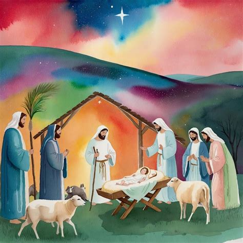 90,000+ Christmas Nativity Painting Pictures