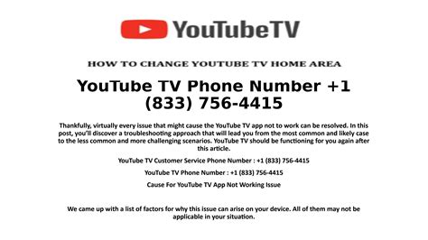 Youtube Tv Customer Service Phone Number By Customer