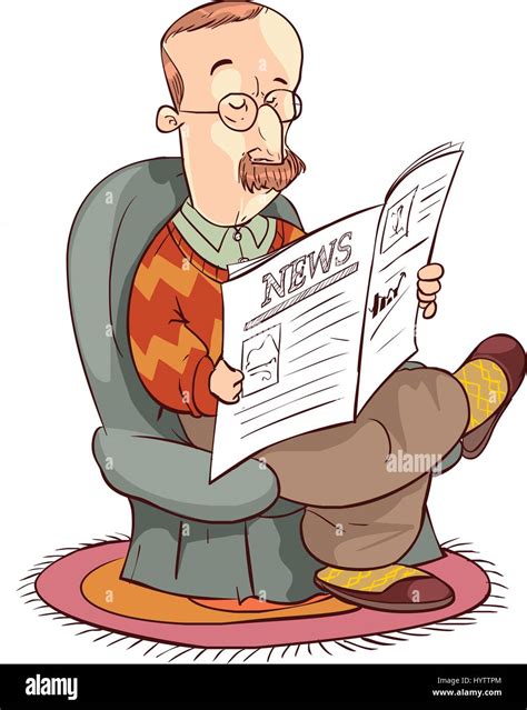 Reading News Paper Clipart