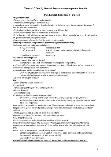 Aantekeningen C Stoornissen In Voeding Metabolisme En Hormonale