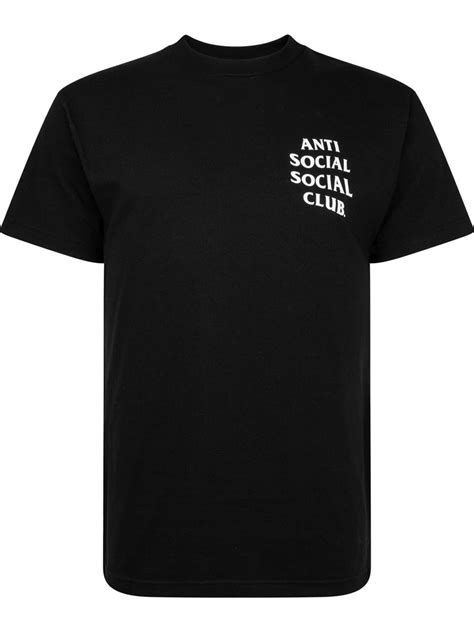 Anti Social Social Club Mind Games Print T Shirt In Black Modesens