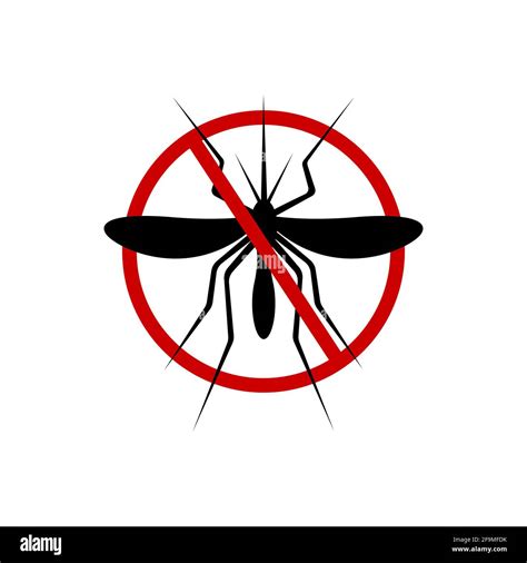 Icono De Detener Mosquito Anti Gnat Signo Prohibido Para Repelente De