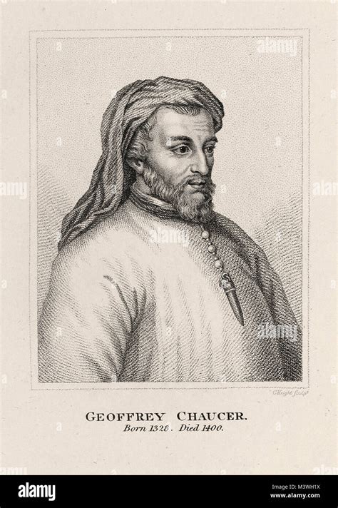 Portrait of Geoffrey CHAUCER Stock Photo - Alamy