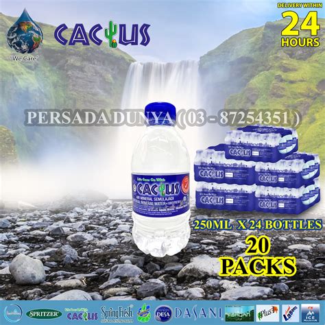 cactus mineral water ml   bottles   packs lazada