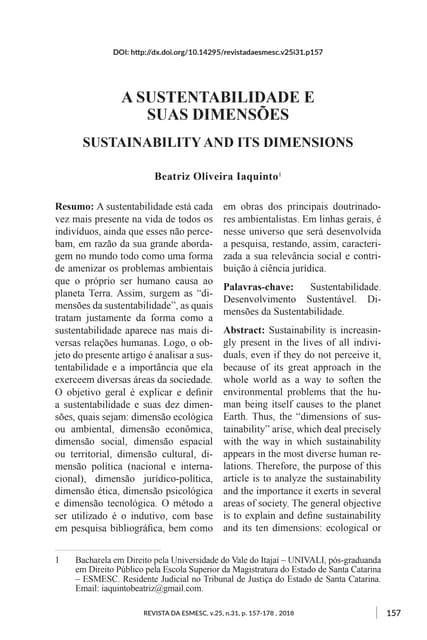 A Sustentabilidade E Suas DimensÕes Pdf Download Gratuito