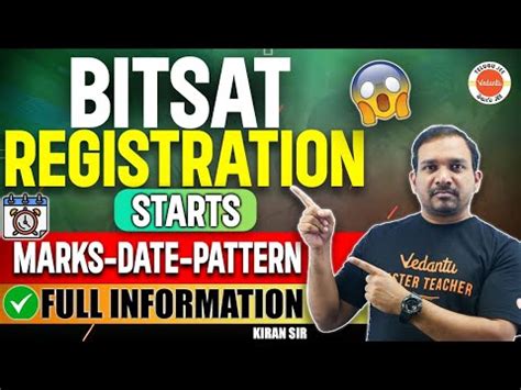 Bitsat Registration Starts Fee Eligibility Marks Dates Pattern