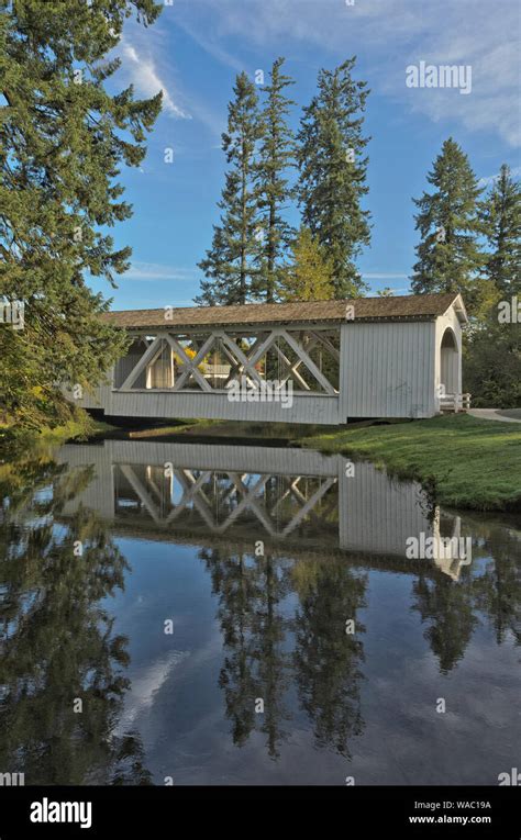 Stayton Jordon Covered Bridge In Pioneer Park Stayton Oregon Open