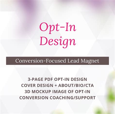 Opt-In Design (PDF) - Wellness Coaching Websites