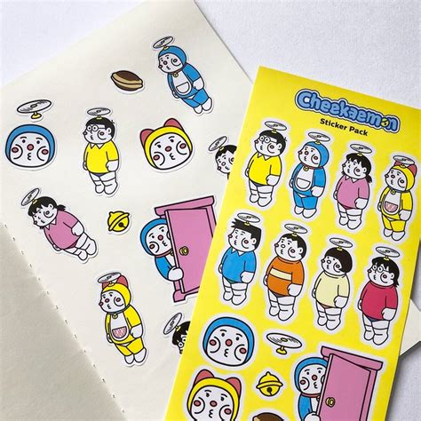 Cheeky Cheeky 惡搞多啦a夢 Cheekaemon Sticker Pack 設計館 Cheeky Cheeky 厚面子 貼紙