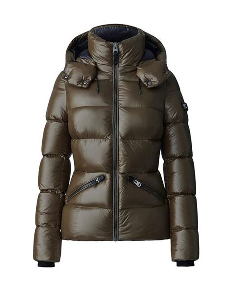 Mackage Synthetic Madalyn Down Quilted Puffer Jacket In Army Black Lyst