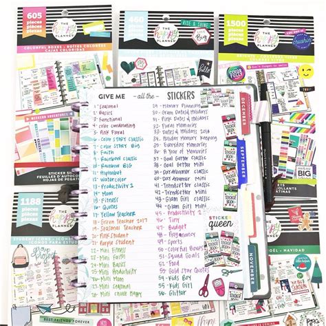 List Of Happy Planner Sticker Books 1 By Heather Kell Happy Planner