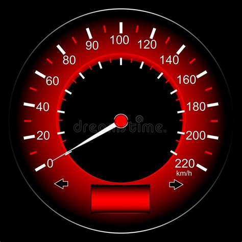 Red Speedometer Car Stock Illustration Illustration Of Black 108927872