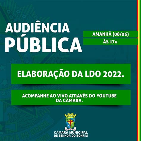 Câmara De Vereadores De Senhor Do Bonfim Realiza Audiência Pública Para