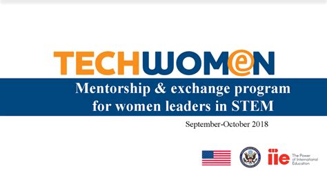 TechWomen Emerging Leaders Program 2018 For Women In STEM To Study In