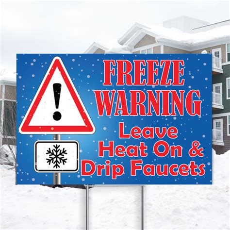 freeze warning sign