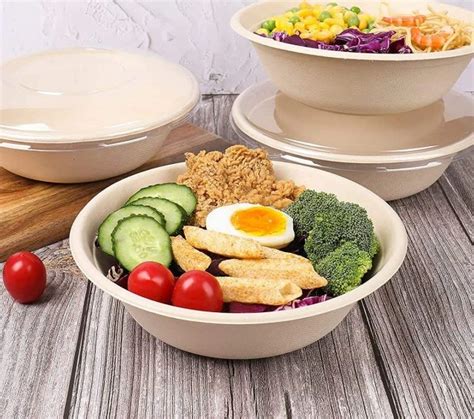 Ml Bowl Biodegradable Bagasse Disposable Food Container Sugarcane