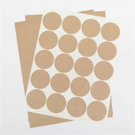 Round Brown Kraft Labels 2 Inch Circles Printable Mason