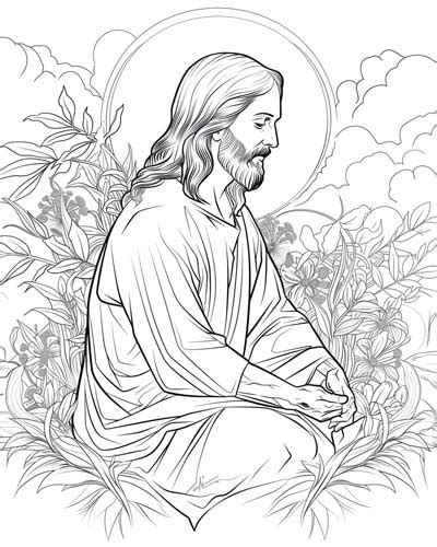 Jesus In The Garden Of Gethsemane Coloring Pages