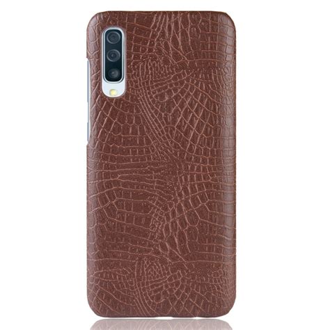 Shockproof Crocodile Texture PC PU Protective Case For Galaxy A50