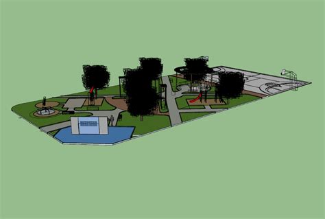 Parque 3d En Skp Descargar Cad 17 5 Mb Bibliocad