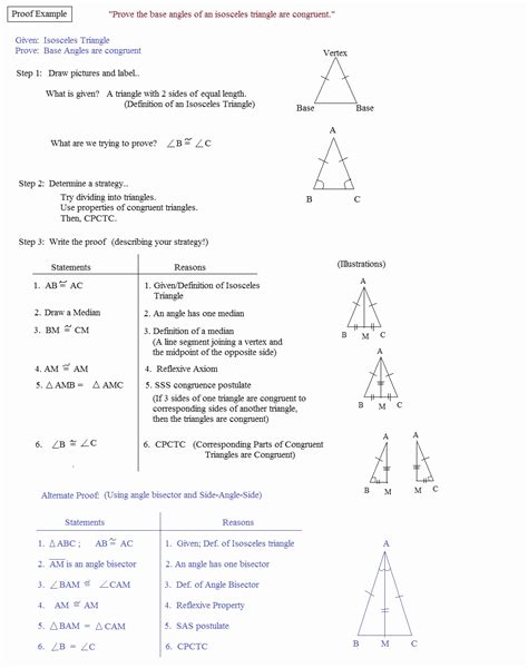 Triangle Congruence Proofs Worksheet Answers