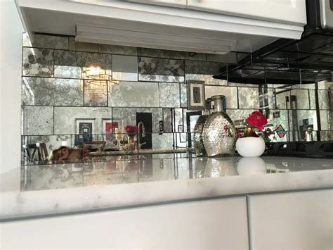 Antique Mirror Backsplash installed