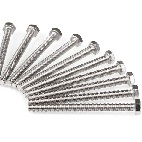 304 A2 70 Stainless Steel Fully Threaded Hex Tap Bolts Eliseo M8 Hex