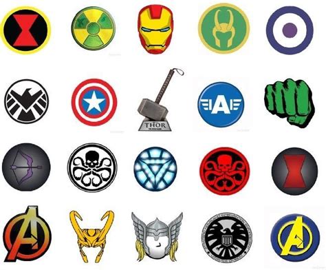 20 Avengers Marvel Symbols Disneymulti 1 Nail Artwater Slidedecal