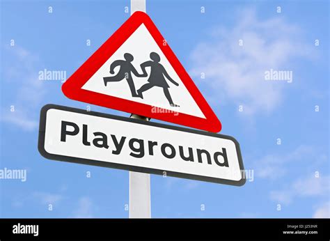 Playground Road Sign Hi Res Stock Photography And Images Alamy