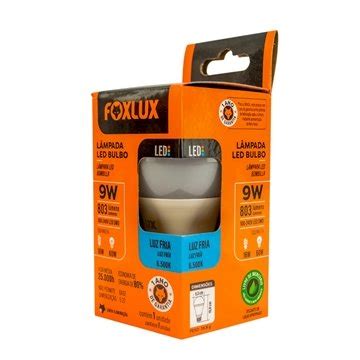 L Mpada Led Fox Lux Bulbo W Lumens K Bivolt Embalagem