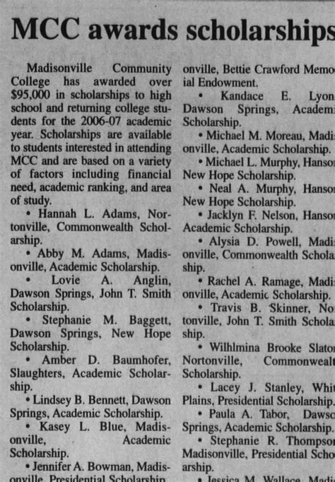 mcc awards scholarships - Newspapers.com