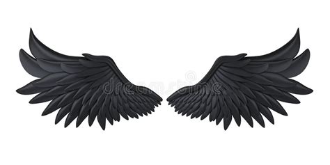 Black Demon Wings Isolated stock illustration. Illustration of ...