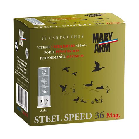 Cartouches Mary Arm Acier Steel Speed 36 Magnum Roumaillac