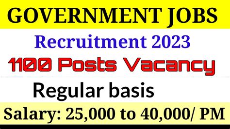 Government Jobs Goverment Permanent Recruitment Graduates