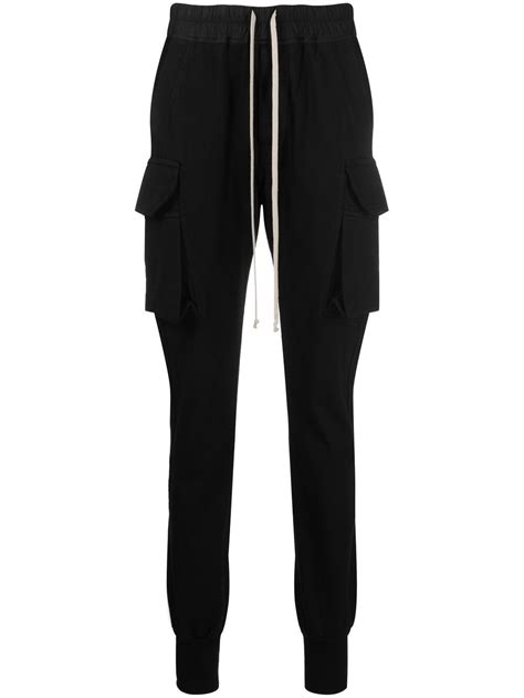 Rick Owens Drkshdw Drawstring Tapered Track Pants Black Farfetch