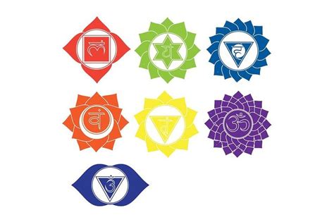 Seven chakras icons | Chakra, Chakra symbols, Seven chakras