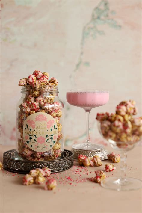 Rose Milk Sherbet Mini Cone White Maverick And Jane Gourmet Popcorn