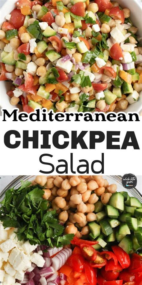 Mediterranean Chickpea Salad Recipe In 2024 Mediterranean Diet Recipes Dinners