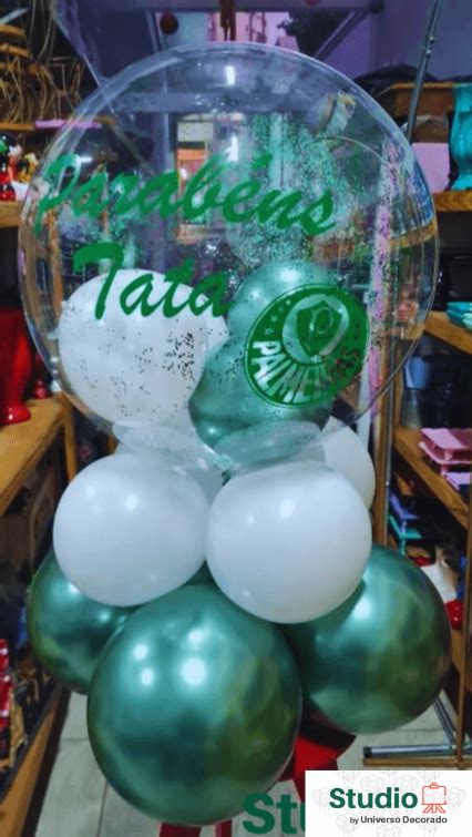 Arranjo Bubble Personalizado Palmeiras Studio Universo Decorado