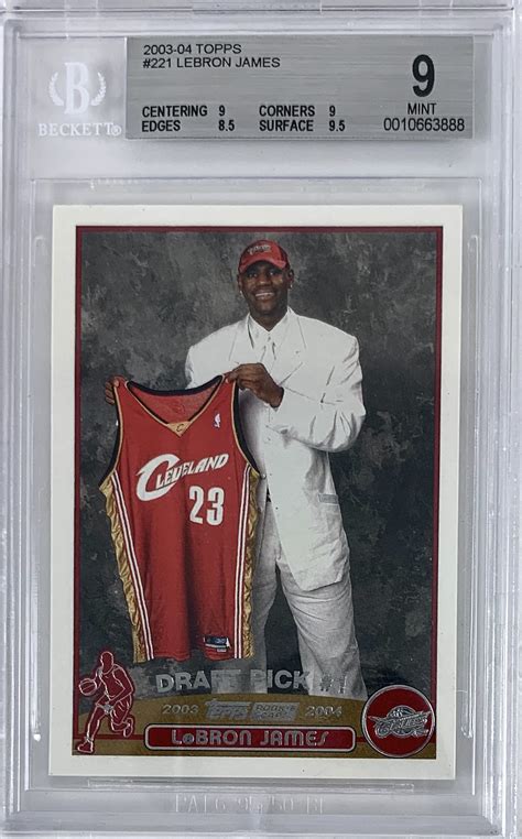 Lot Detail - Lebron James 2003-04 Topps Rookie Card (#221) :: BGS ...