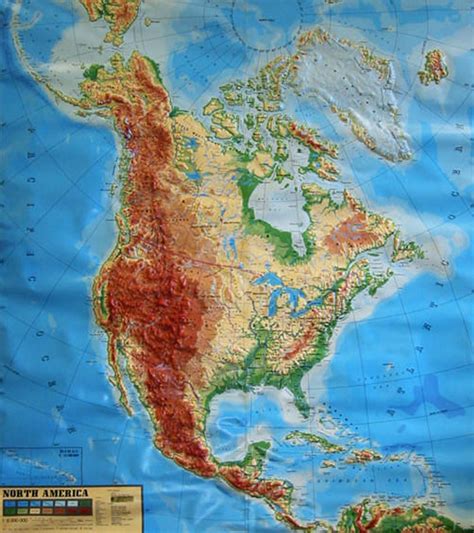 North America Large Extreme Raised Relief Map | World Maps Online