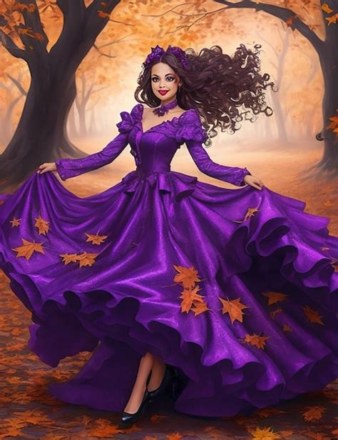 Premium Ai Image Woman In A Purple Dress