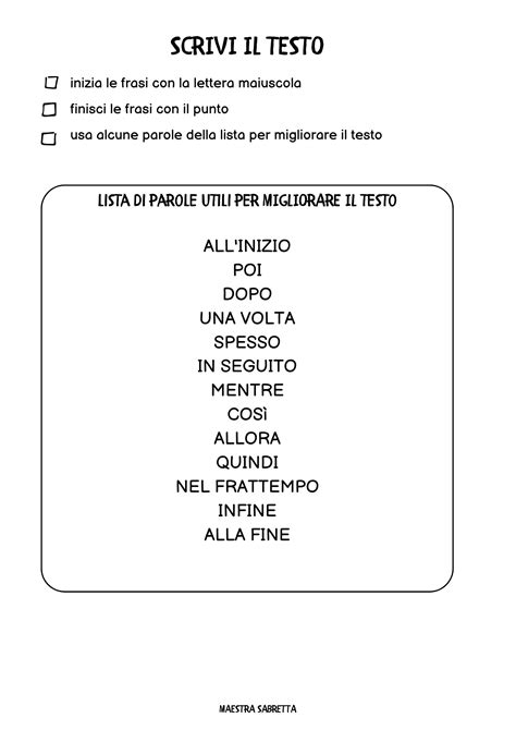 Scrivere Un Testo Narrativo Maestra Sabretta